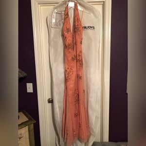 Sexy Peach Prom Dress